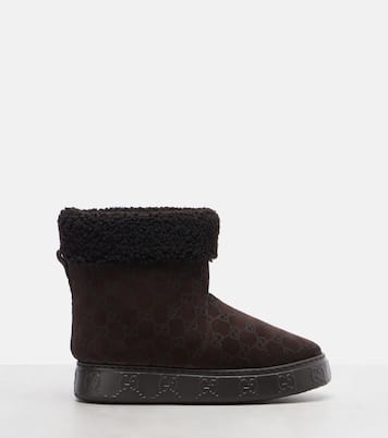 Schneestiefel Nat GG aus Veloursleder | Gucci