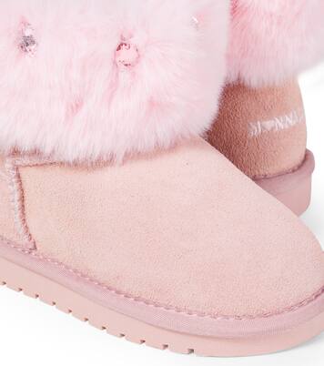 Embellished suede boots | Monnalisa