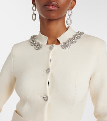 Embellished knitted midi dress | Self-Portrait