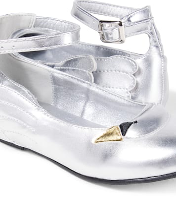 Metallic faux leather ballet flats | Stella McCartney Kids