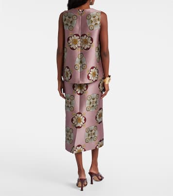 La Scala asymmetric jacquard top | La DoubleJ