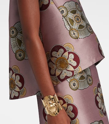 La Scala asymmetric jacquard top | La DoubleJ