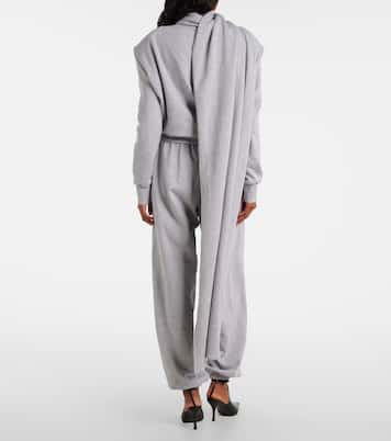 Scarf-detail cotton-blend sweatshirt | Magda Butrym