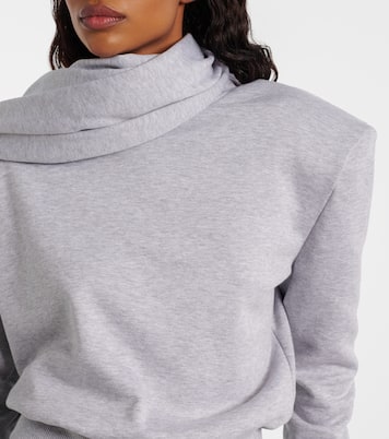 Scarf-detail cotton-blend sweatshirt | Magda Butrym