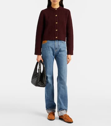 Loafers Astaire aus Veloursleder mit Shearling | Bottega Veneta