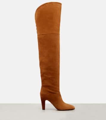 Eve 85 embellished suede over-the-knee boots | Chloé