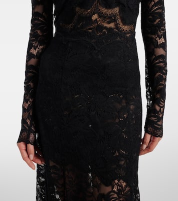 Floral lace midi skirt | Rabanne