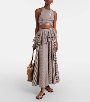 Cropped-Top Sirocco aus Baumwolle | Alémais