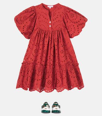 Cruz broderie anglaise cotton dress | Poupette St Barth Kids
