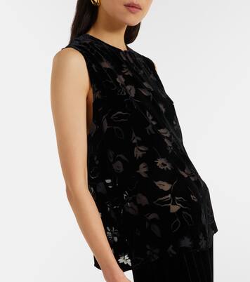 Trento devoré velvet top | Asceno