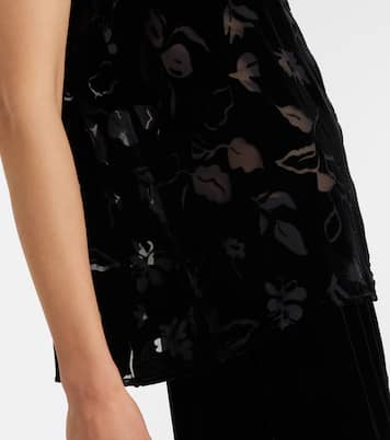 Trento devoré velvet top | Asceno