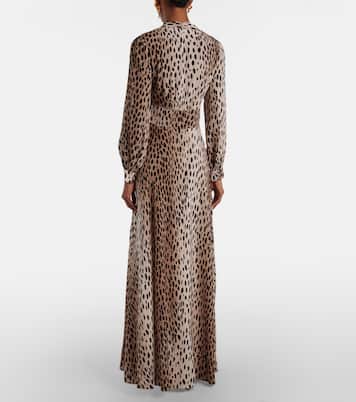 Robe longue Emory imprimée en soie | Rixo