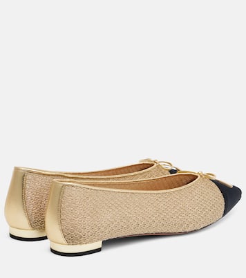 Ballerinas Gioia aus Mesh mit Leder | Aquazzura