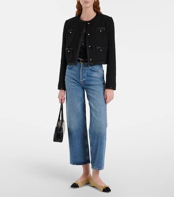 Ballerinas Gioia aus Mesh mit Leder | Aquazzura