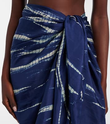 Tie-dye silk beach cover-up | Anna Kosturova