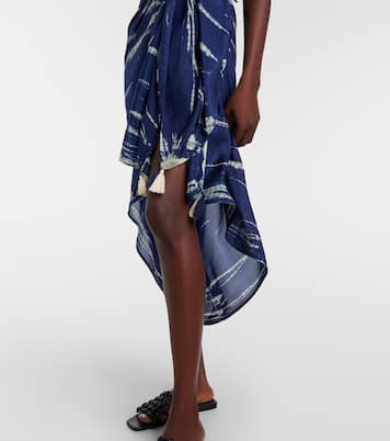 Tie-dye silk beach cover-up | Anna Kosturova