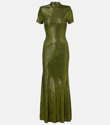 缀饰网布加长连衣裙 | Self-Portrait