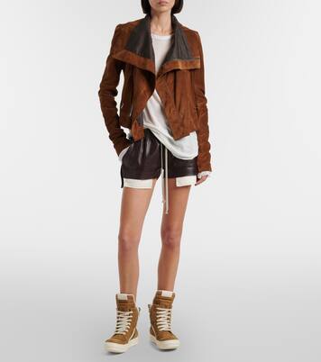 High-Top Sneakers Geobasket aus Veloursleder | Rick Owens