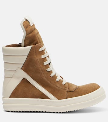 High-Top Sneakers Geobasket aus Veloursleder | Rick Owens