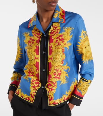 Printed silk twill shirt | Versace