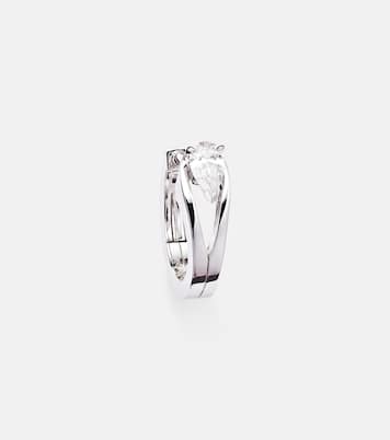 Boucle d'oreille unique Serti Inversé XS en or blanc 18 ct et diamant | Repossi