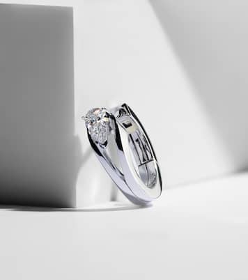 Boucle d'oreille unique Serti Inversé XS en or blanc 18 ct et diamant | Repossi