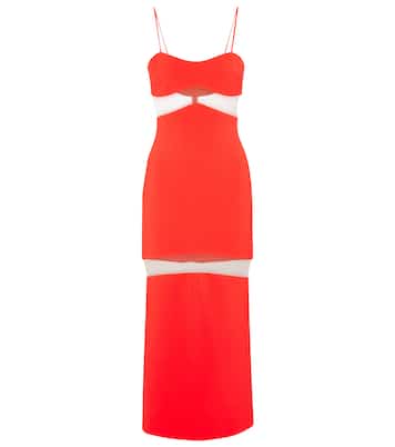 Cady and mesh midi dress | David Koma