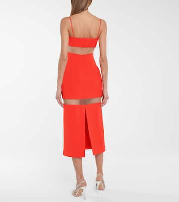 Cady and mesh midi dress | David Koma
