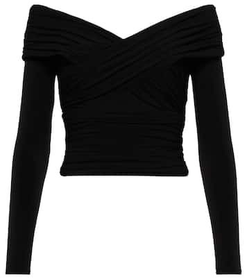 Off-Shoulder-Top aus Jersey | Self-Portrait
