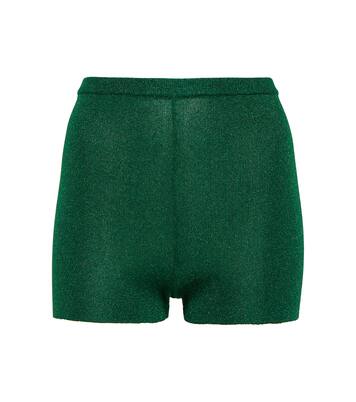 Shorts in lamé a vita alta | Valentino