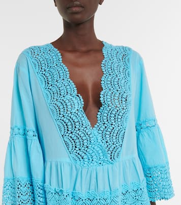Vanessa embroidered cotton kaftan | Melissa Odabash