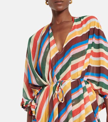 Striped chiffon maxi dress | Ganni