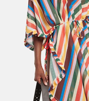 Striped chiffon maxi dress | Ganni