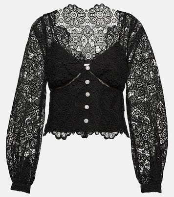 Embellished lace blouse | Self-Portrait