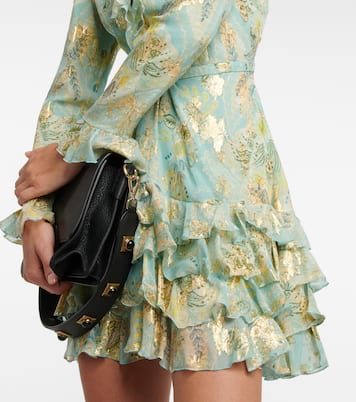 Ruffle-trimmed silk georgette minidress | Etro