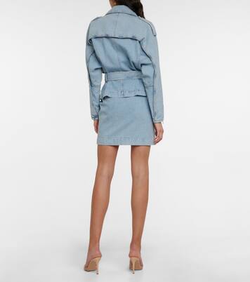 Asymmetric zipped denim minidress | Alexandre Vauthier