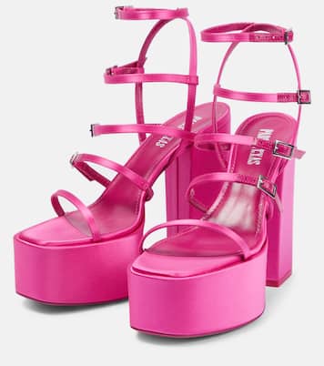 Jessica 130 satin platform sandals | Paris Texas