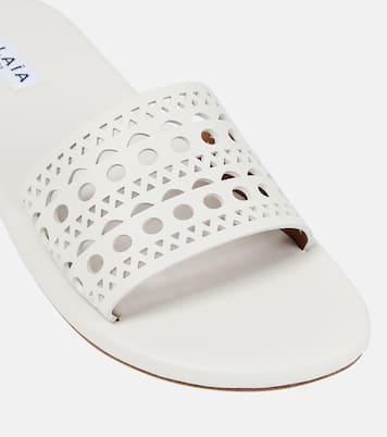 Laser-cut leather mules | Alaïa