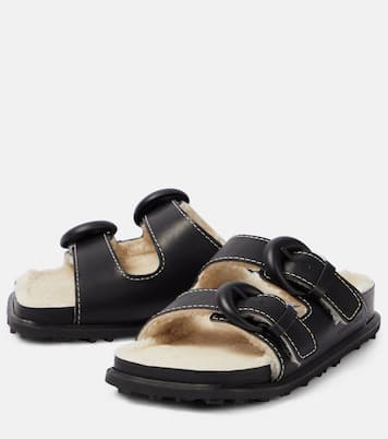 Leather slides | Marine Serre