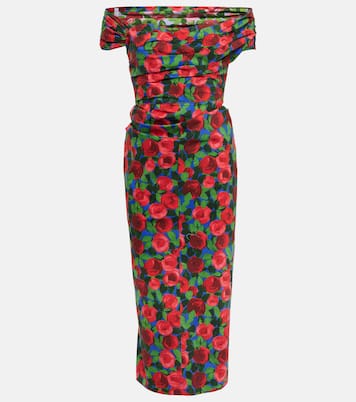 Abito midi con scollo bardot | Carolina Herrera