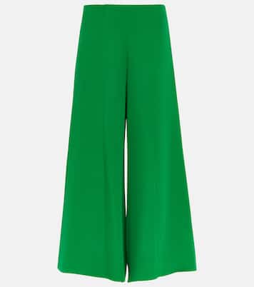 Jupe-culotte à taille mi-haute en soie | Valentino