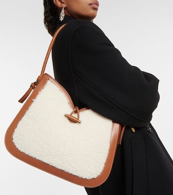 Vigo Medium shearling and leather shoulder bag | Isabel Marant
