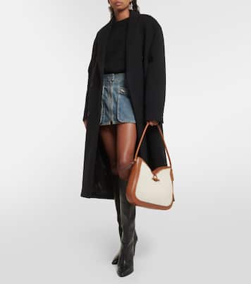 Vigo Medium shearling and leather shoulder bag | Isabel Marant