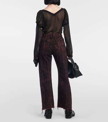 Jeans patchwork a vita larga e gamba larga | Acne Studios