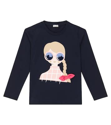 Camiseta en jersey de algodón estampada | Il Gufo