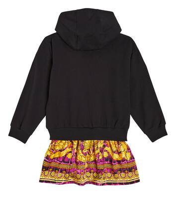 Robe imprimée en coton mélangé à logo | Versace Kids