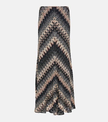 Gonna lunga in maglia lamé a zig-zag | Missoni