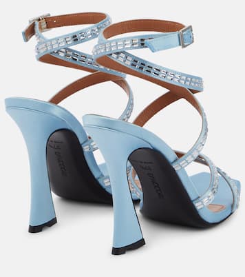 Sandales Carre en satin à ornements | D'Accori