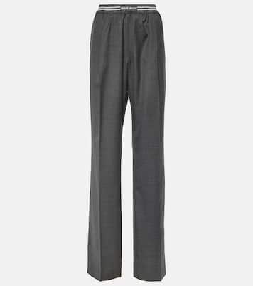 Low-rise wool pants | Miu Miu