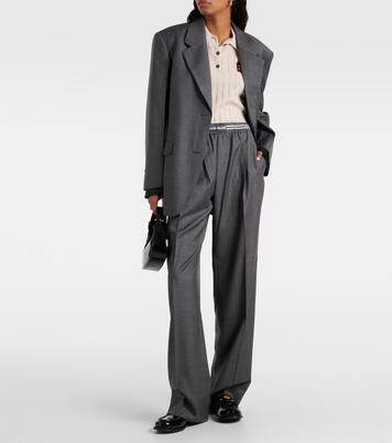 Low-rise wool pants | Miu Miu